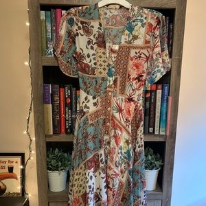 Patchwork midi dress